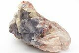 Purple Cubo-Octahedral Fluorite Crystals on Barite - Morocco #217060-1